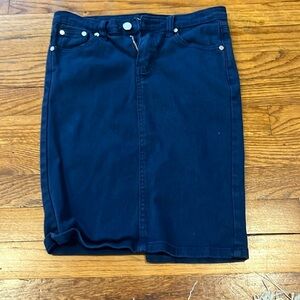 Blue denim skirt